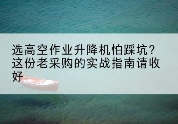 忻城高空作业升降机厂家推荐-选高空作业升降机怕踩坑？这份老采购的实战指南请收好