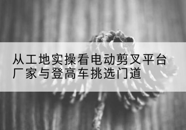 忻城电动剪叉升降平台厂家-从工地实操看电动剪叉平台厂家与登高车挑选门道